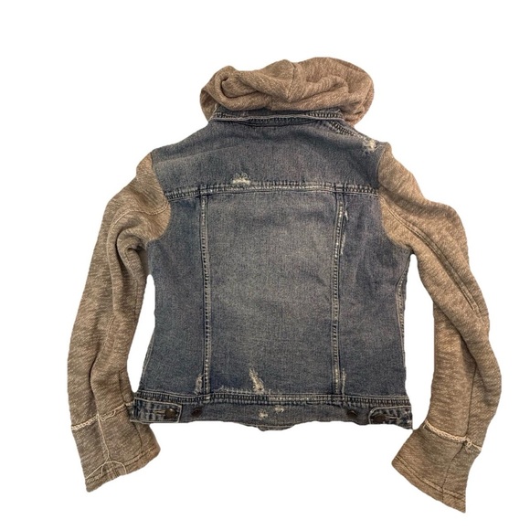 Free People Blue and Gray Jean Jacket - Picture 3 of 7